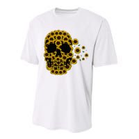 Sunflower Skull Lazy Halloween Costume Cute Skeleton Performance Sprint T-Shirt