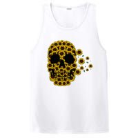 Sunflower Skull Lazy Halloween Costume Cute Skeleton PosiCharge Competitor Tank