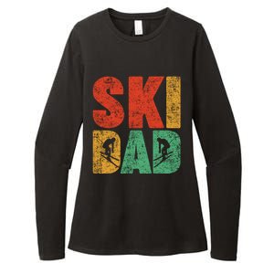 Skiing Sports Lover Retro Style Skiing Ski Dad Fathers Day Cute Gift Womens CVC Long Sleeve Shirt