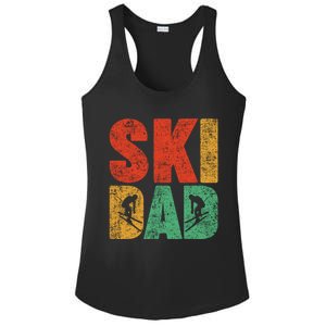 Skiing Sports Lover Retro Style Skiing Ski Dad Fathers Day Cute Gift Ladies PosiCharge Competitor Racerback Tank