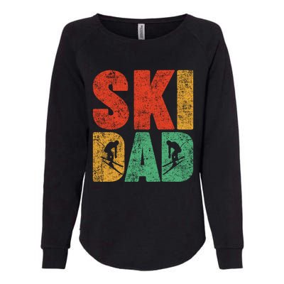 Skiing Sports Lover Retro Style Skiing Ski Dad Fathers Day Cute Gift Womens California Wash Sweatshirt