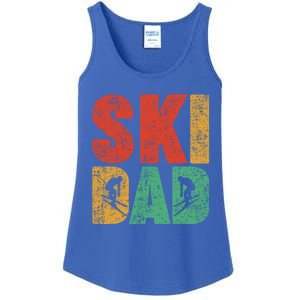 Skiing Sports Lover Retro Style Skiing Ski Dad Fathers Day Cute Gift Ladies Essential Tank