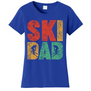 Skiing Sports Lover Retro Style Skiing Ski Dad Fathers Day Cute Gift Women's T-Shirt