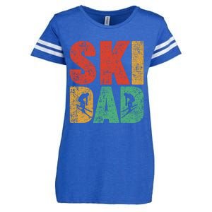 Skiing Sports Lover Retro Style Skiing Ski Dad Fathers Day Cute Gift Enza Ladies Jersey Football T-Shirt