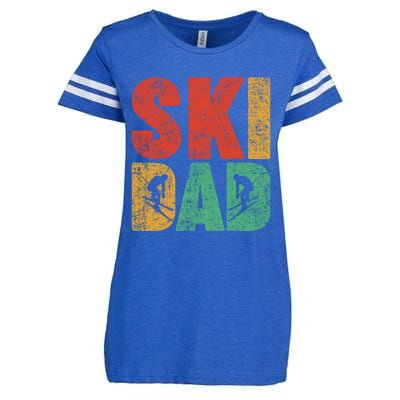 Skiing Sports Lover Retro Style Skiing Ski Dad Fathers Day Cute Gift Enza Ladies Jersey Football T-Shirt