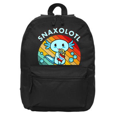 Snaxolotl Salamander Lizard Cute Axolotl 16 in Basic Backpack
