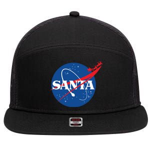 Santa Space Logo 7 Panel Mesh Trucker Snapback Hat