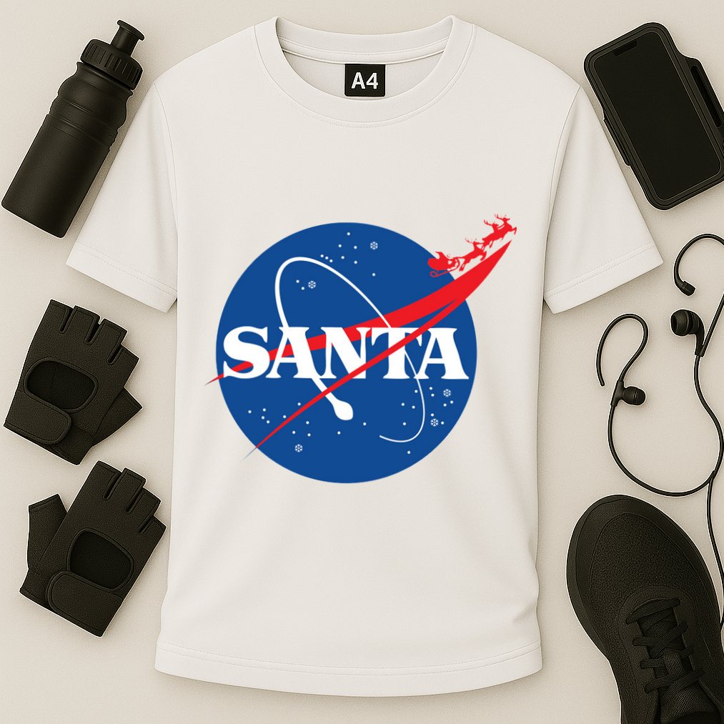 Santa Space Logo Cooling Performance Crew T-Shirt