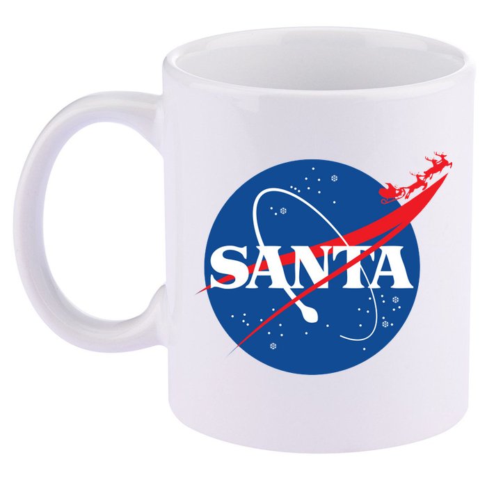 Santa Space Logo 11oz C Handle Ceramic Mug