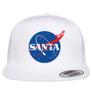 Santa Space Logo Flat Bill Trucker Hat