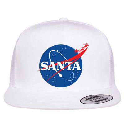 Santa Space Logo Flat Bill Trucker Hat