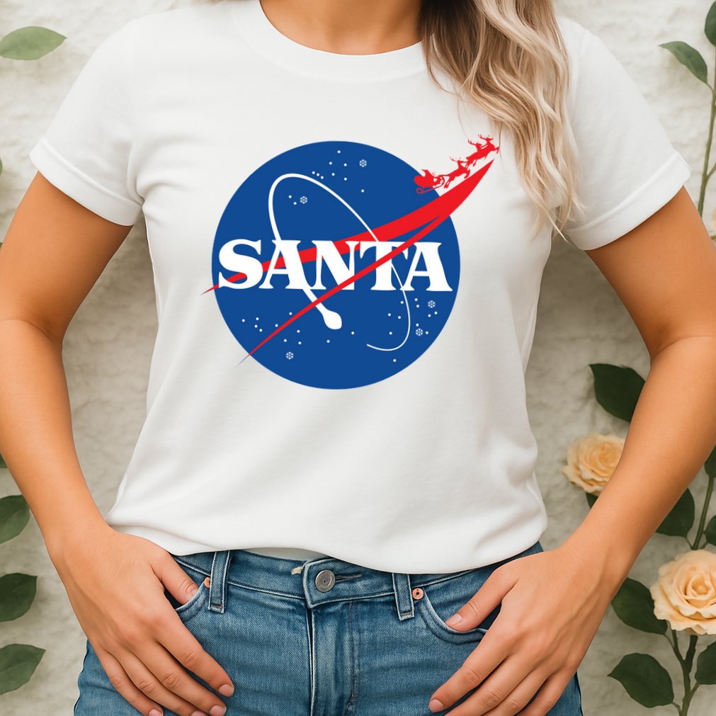 Santa Space Logo Womens T-Shirt