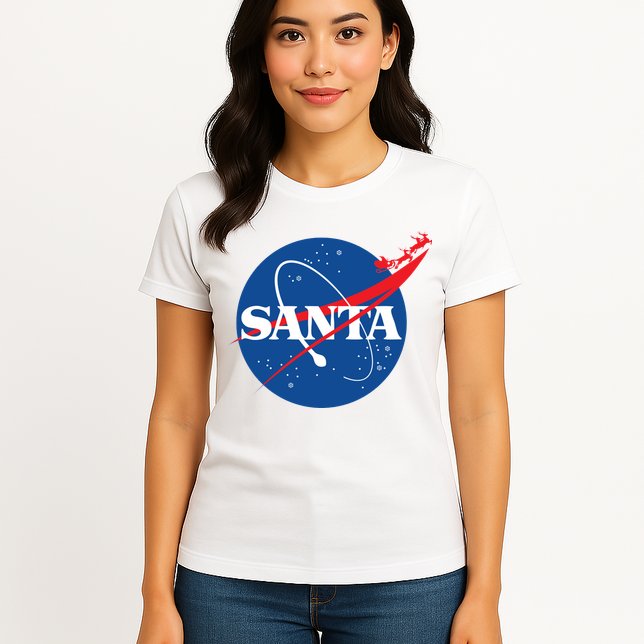 Santa Space Logo Womens T-Shirt
