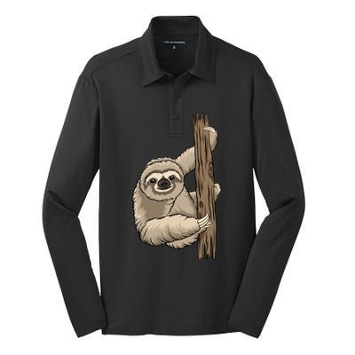 Sloth Silk Touch Performance Long Sleeve Polo