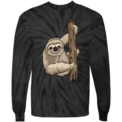 Sloth Tie-Dye Long Sleeve Shirt