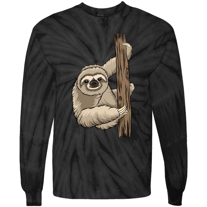 Sloth Tie-Dye Long Sleeve Shirt