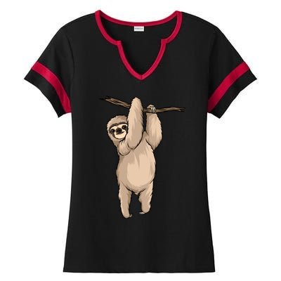 Sloth Ladies Halftime Notch Neck Tee