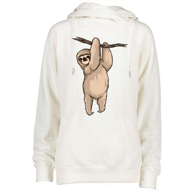 Sloth Womens Funnel Neck Pullover Hood