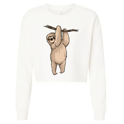 Sloth Cropped Pullover Crew