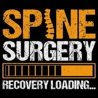 Spine Surgery Loading Funny Back Spinal Fusion Recovery Flat Bill Trucker Hat