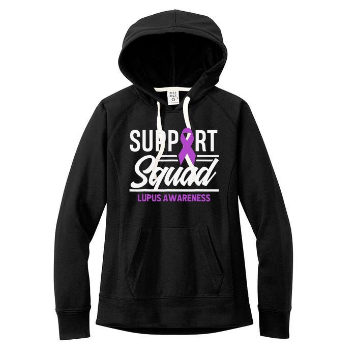 Support Squad Lupus Warrior Supporter Lupus Awareness Women's Fleece Hoodie