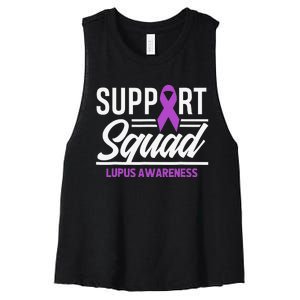 Support Squad Lupus Warrior Supporter Lupus Awareness Women's Racerback Cropped Tank