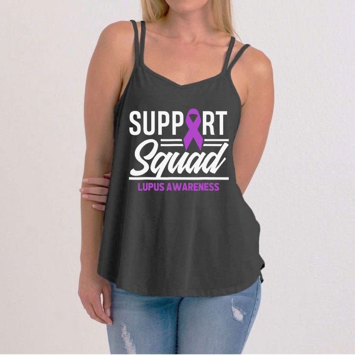 Support Squad Lupus Warrior Supporter Lupus Awareness Women's Strappy Tank