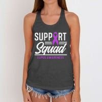 Support Squad Lupus Warrior Supporter Lupus Awareness Women's Knotted Racerback Tank