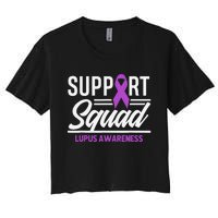 Support Squad Lupus Warrior Supporter Lupus Awareness Women's Crop Top Tee