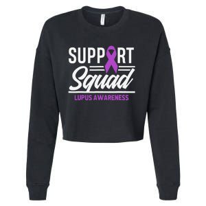 Support Squad Lupus Warrior Supporter Lupus Awareness Cropped Pullover Crew