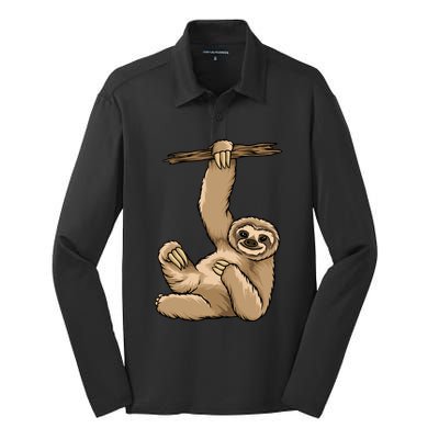 Sloth Silk Touch Performance Long Sleeve Polo