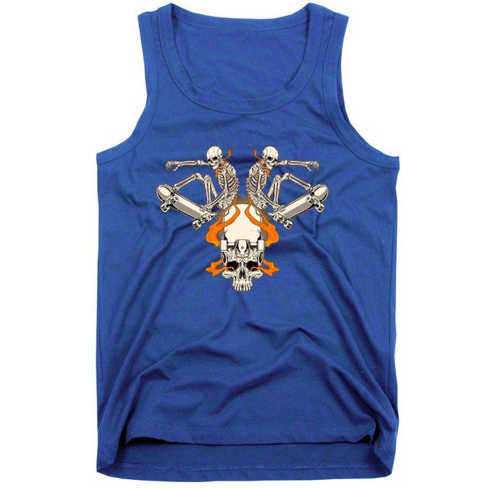 Skateboarding Skeletons Lover Skater Skate Fan Funny Gift Tank Top