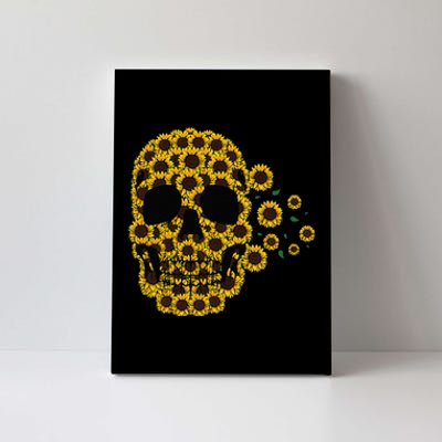 Sunflower Skull Lazy Halloween Costume Cute Skeleton Canvas