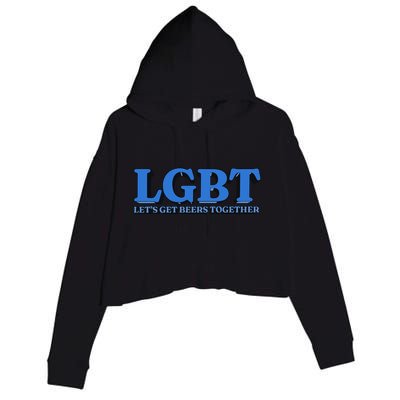 Shithead Steve Lgbt LetS Get Beers Together Crop Fleece Hoodie