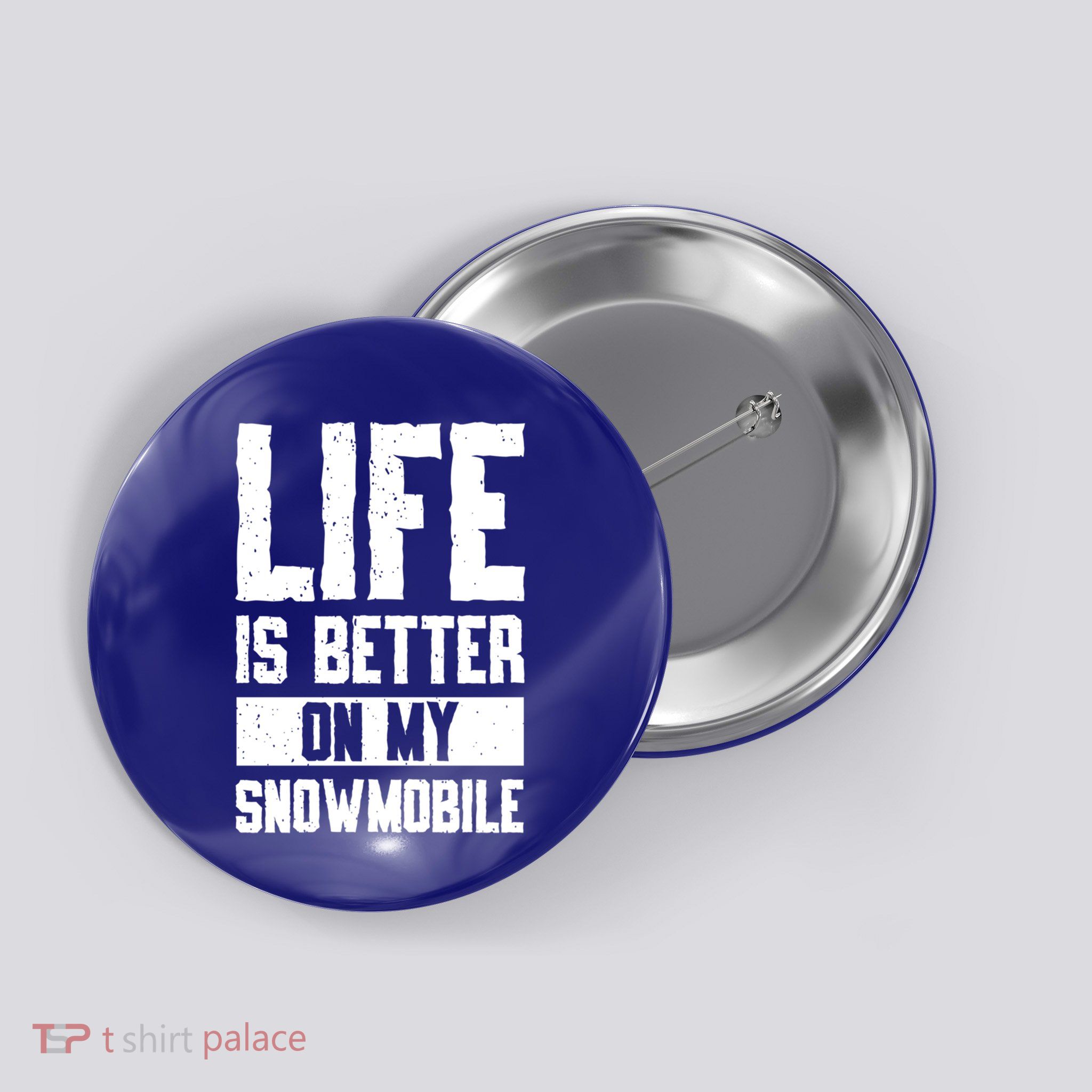 Sled Sports Life Is Better On My Snowmobile Cute Gift Button