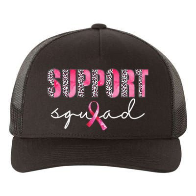 Support Squad Leopard Pink Warrior Breast Cancer Awareness Yupoong Adult 5-Panel Trucker Hat