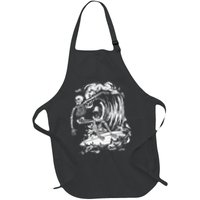 Skeleton Surfing Lazy Halloween Costume Skull Bones Surfer Full-Length Apron With Pockets