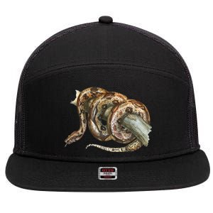 Snake Snake Lover  Men Snake 7 Panel Mesh Trucker Snapback Hat