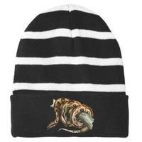 Snake Snake Lover  Men Snake Striped Beanie with Solid Band