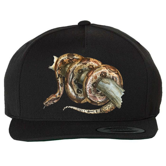 Snake Snake Lover  Men Snake Wool Snapback Cap