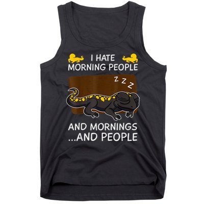 Salamander Sleeping Lizard Amphibian Reptile Zoologist Tank Top
