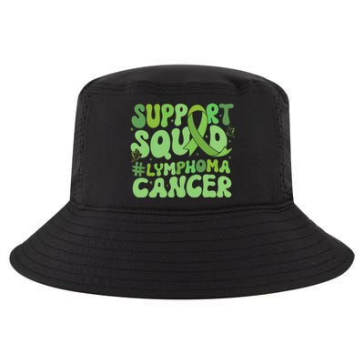 Support Squad Lymphoma Cancer Awareness Green Ribbon Cool Comfort Performance Bucket Hat