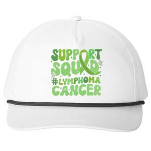 Support Squad Lymphoma Cancer Awareness Green Ribbon Snapback Five-Panel Rope Hat