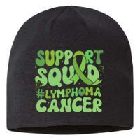 Support Squad Lymphoma Cancer Awareness Green Ribbon Sustainable Beanie