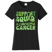 Support Squad Lymphoma Cancer Awareness Green Ribbon Women's T-Shirt