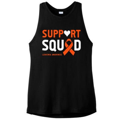 Support Squad Leukemia Awareness (1) Ladies PosiCharge Tri-Blend Wicking Tank