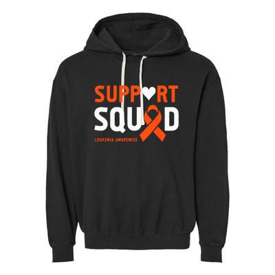 Support Squad Leukemia Awareness (1) Garment-Dyed Fleece Hoodie