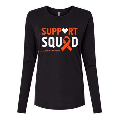 Support Squad Leukemia Awareness (1) Womens Cotton Relaxed Long Sleeve T-Shirt