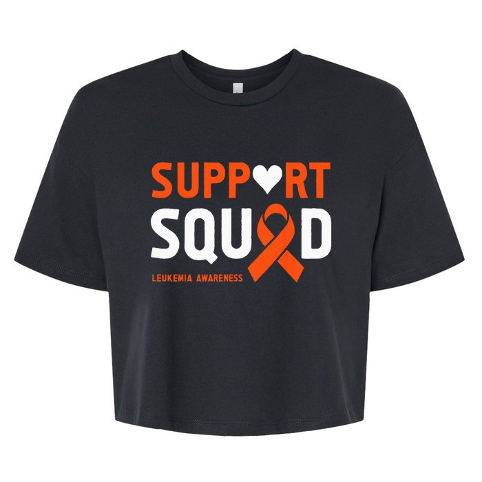 Support Squad Leukemia Awareness (1) Bella+Canvas Jersey Crop Tee