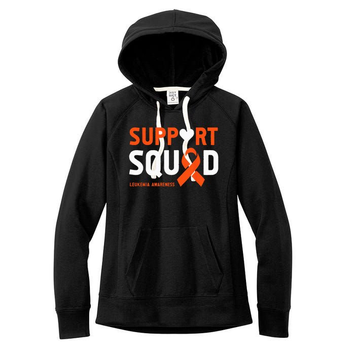 Support Squad Leukemia Awareness (1) Women's Fleece Hoodie